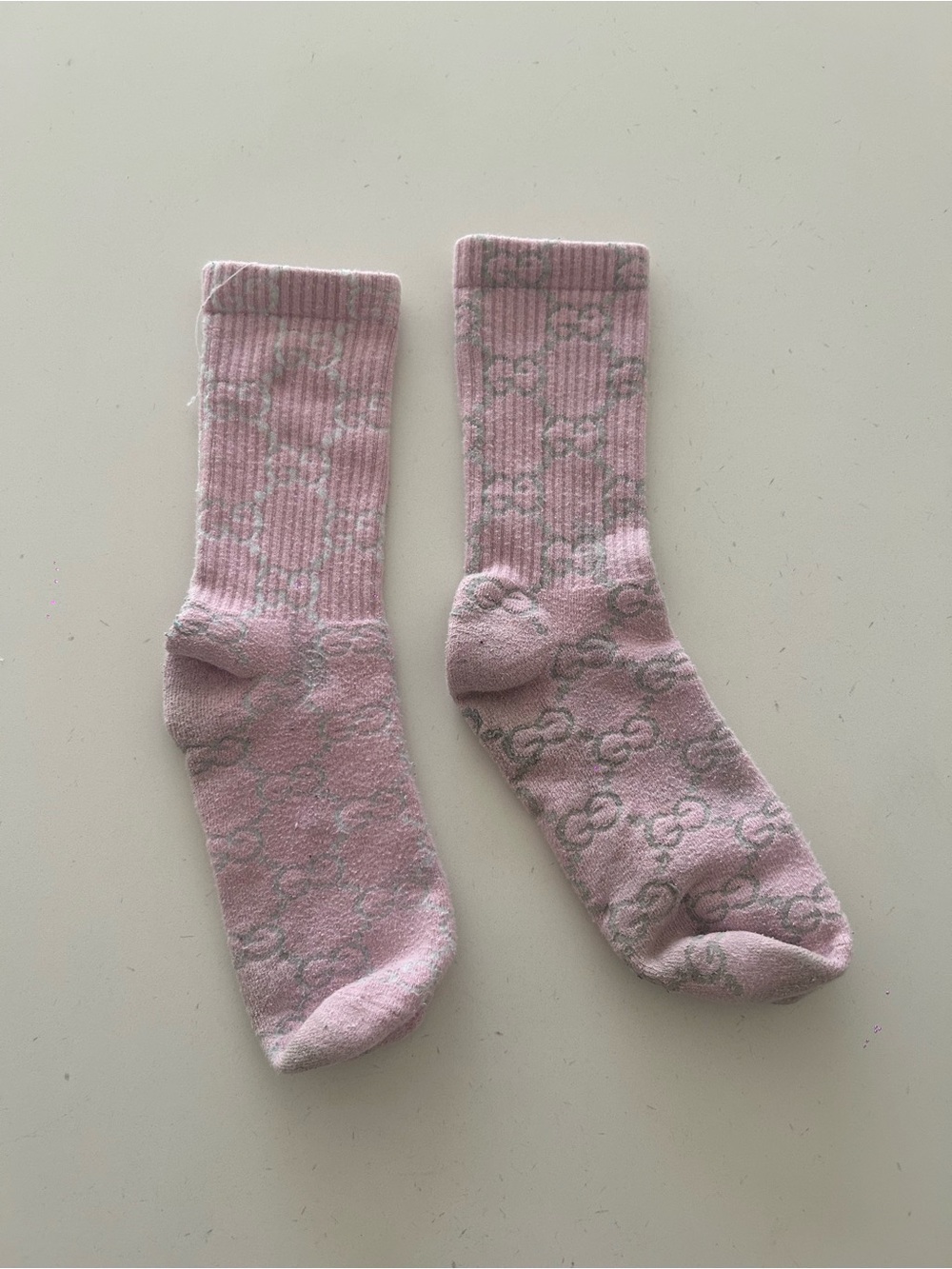 OG rare Imran Potato GG Pink Monogram Crew Socks